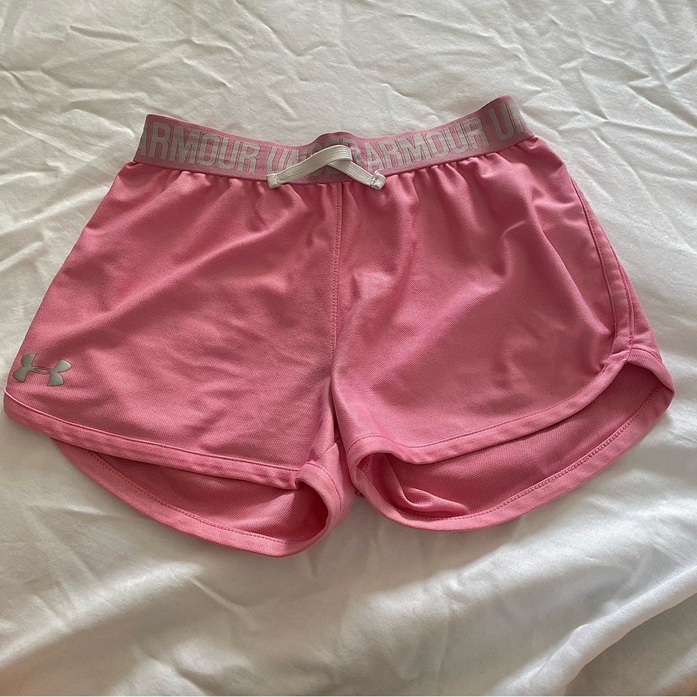 Under Armour Women’s Pink Shorts with Drawstring